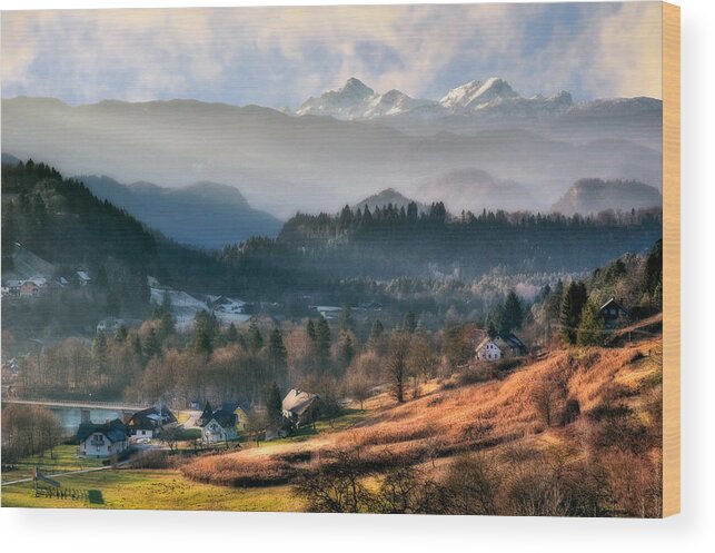 Slovenia Wood Print featuring the photograph Countryside. Slovenia by Juan Carlos Ferro Duque