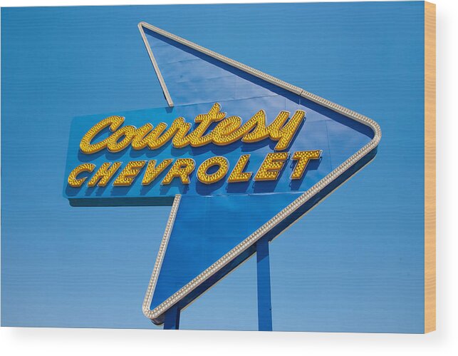 Chevy Wood Print featuring the photograph Courtesy Chevrolet by Matthew Bamberg