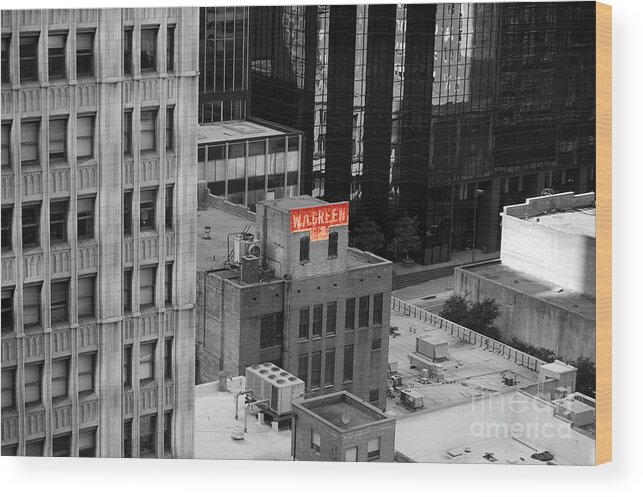 Travelpixpro Wood Print featuring the photograph Dallas Texas Red Color Splash Black and White by Shawn O'Brien