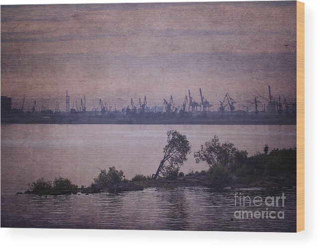Clare Bambers Wood Print featuring the photograph Dawn on the River Neva in Russia by Clare Bambers