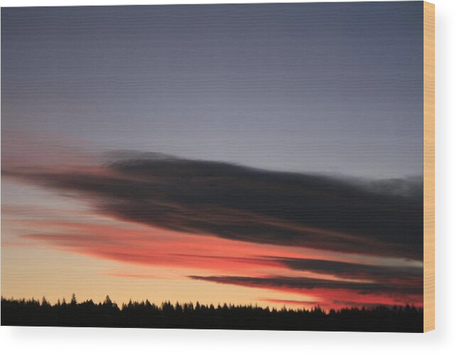 Sunrise Wood Print featuring the photograph December Sunrise by Suzanne Lorenz