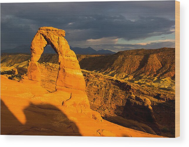  Utah Wood Print featuring the photograph Delicate Sunset by Francesco Riccardo Iacomino