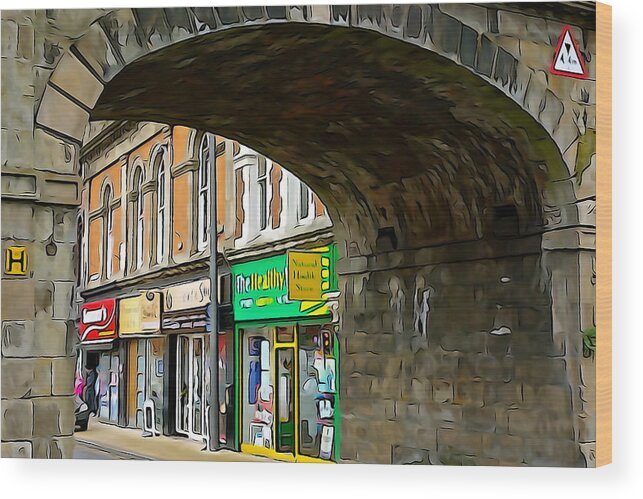 Shops Wood Print featuring the photograph Derry Shops by Norma Brock