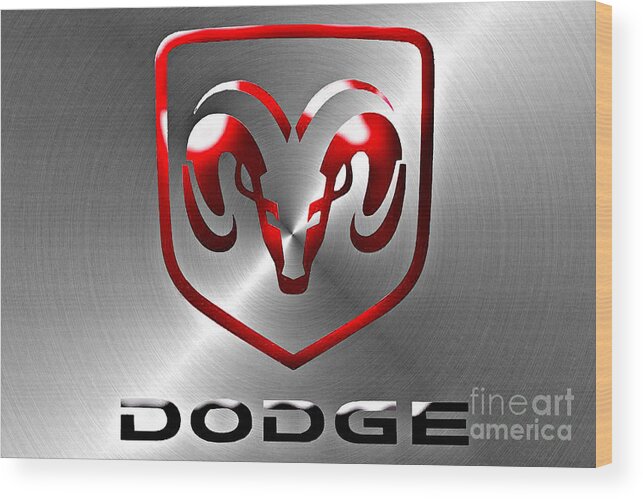 Dodge Wood Print featuring the digital art Dodge Ram by Tommy Anderson