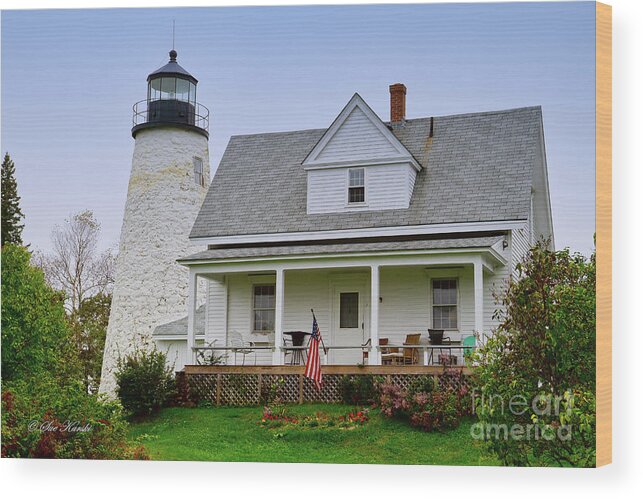 Castine Wood Print featuring the photograph Dyce Head Lighthouse by Sue Karski