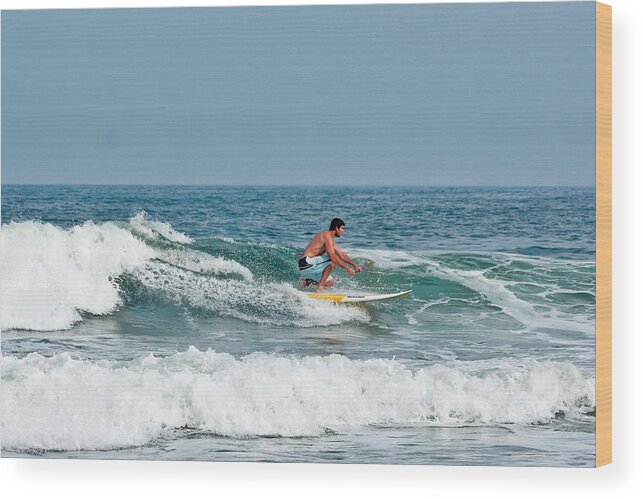 Easy Surfing Photographs Wood Print featuring the photograph Easy Surfing by Ann Murphy