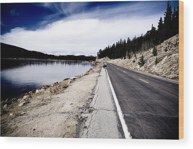 Echo Lake Wood Print featuring the photograph Echo Lake Road by Sam Neumann