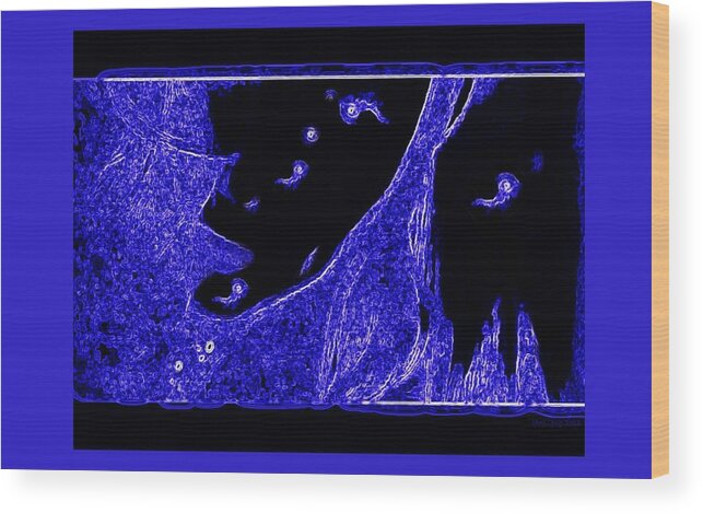 Blue Wood Print featuring the photograph Electric Blue by Lani Richmond Elvenia