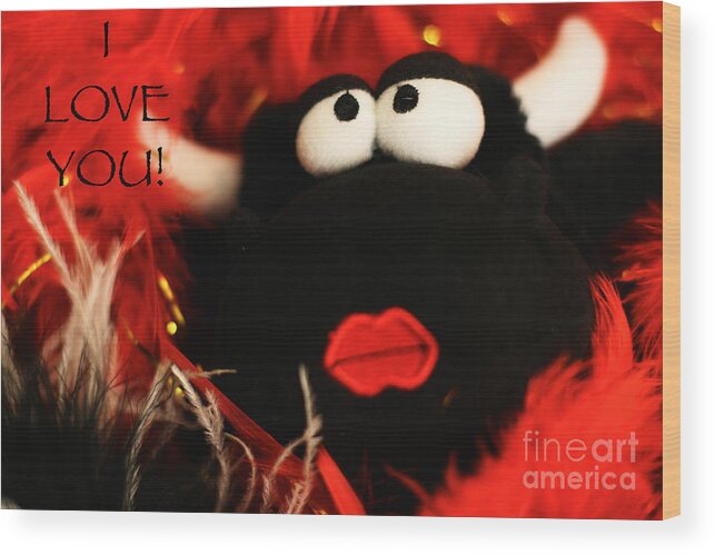 Valentine's Day; Valentines Wood Print featuring the photograph Eyes for you by Leslie Leda
