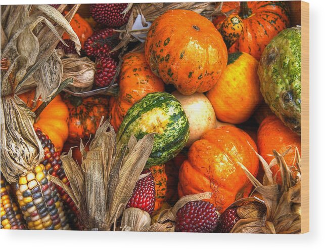 October Wood Print featuring the photograph Fall Harvest by Brenda Giasson