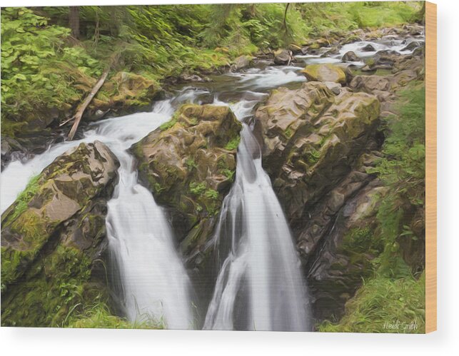 Waterfall Wood Print featuring the photograph Feel The Mist II by Heidi Smith