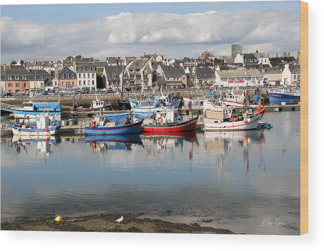 Boats Wood Print featuring the photograph Fishing Boats in the Harbor by Diana Haronis
