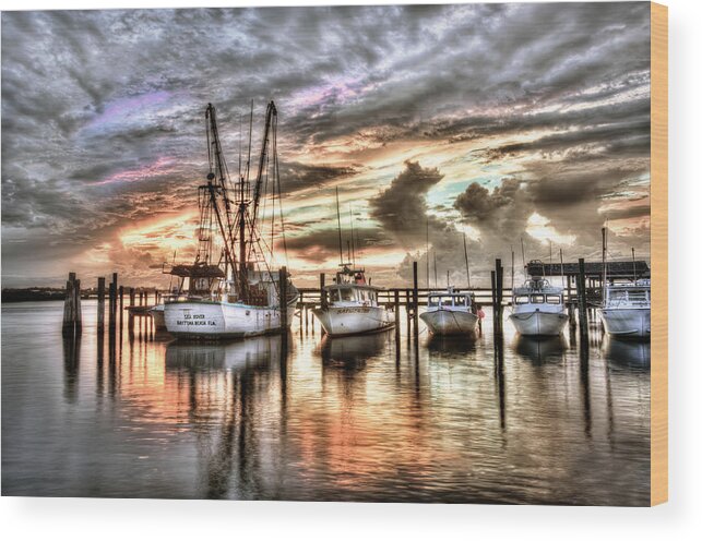 Daytona Wood Print featuring the photograph Florida Sunset by Brent Craft