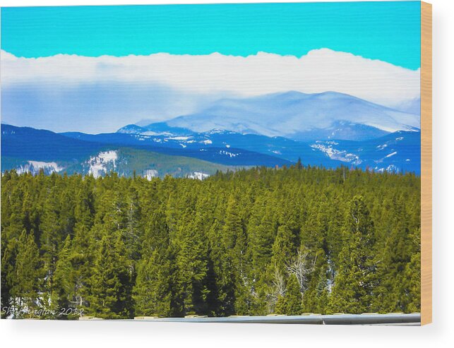 Landscapes Wood Print featuring the photograph Fog in the Rockies by Shannon Harrington