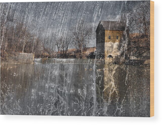 Fredonia Ks Wood Print featuring the photograph Fredonia Mill by Brian Duram