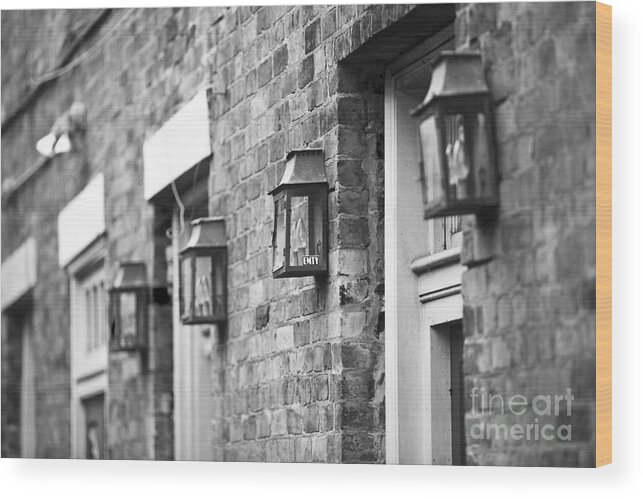 New Orleans Wood Print featuring the photograph French Quarter Lamps by Leslie Leda