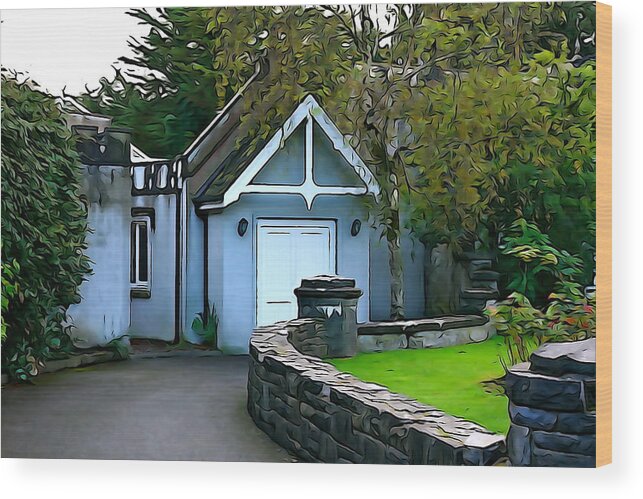 Roscommon Wood Print featuring the photograph Garden Cottage by Norma Brock