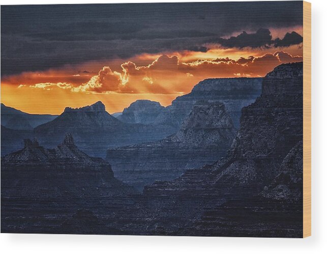 Landscape Wood Print featuring the photograph Grand Canyon Sunset by Joseph Urbaszewski