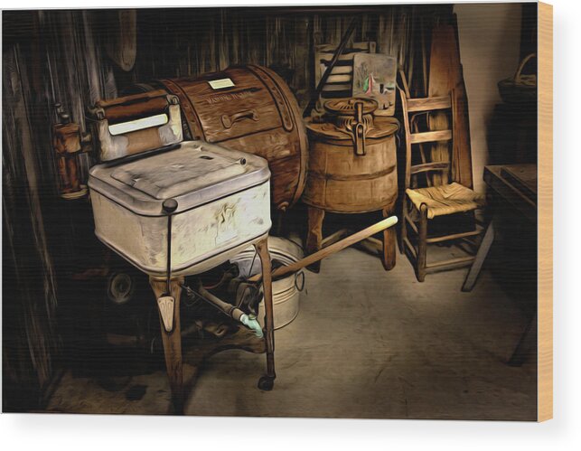 Wash Wood Print featuring the photograph Grandma's Attic by Cecil Fuselier