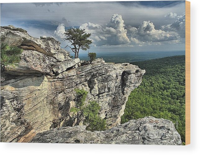 Hanging Rock State Park Wood Print featuring the photograph Hanging Below The Sky by Adam Jewell