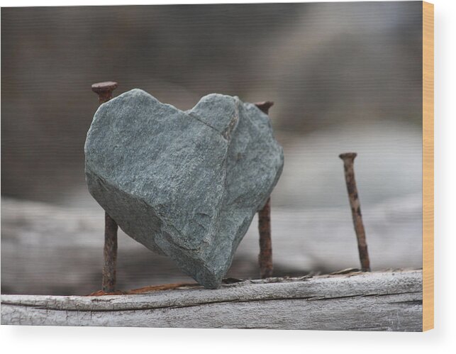 Rock Wood Print featuring the photograph Heart of Stone by Cathie Douglas