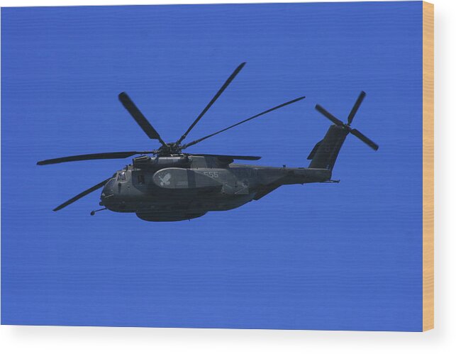 Helicopter Wood Print featuring the photograph HM-14 Sea Dragon by Christopher J Kirby