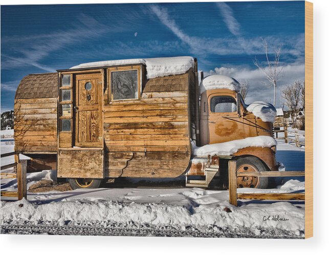 Antique Wood Print featuring the photograph Home On Wheels by Christopher Holmes