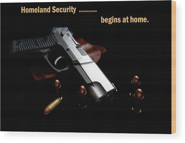 Homeland Security Photograph Wood Print featuring the photograph Homeland Security by Jim Garrison