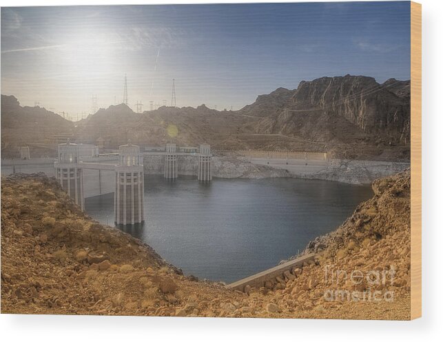 Yhun Suarez Wood Print featuring the photograph Hoover Dam by Yhun Suarez