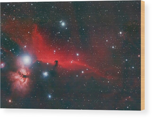 Space Wood Print featuring the photograph Horse Head Nebula B33 by Dale J Martin