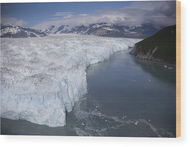 Mp Wood Print featuring the photograph Hubbard Glacier Encroaching On Gilbert by Matthias Breiter