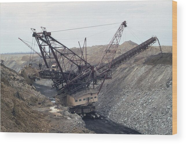 History Wood Print featuring the photograph Huge Strip Mining Machinery Consuming by Everett