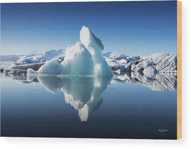 Glacier Wood Print featuring the photograph I C E B E R G by Andrew Dickman