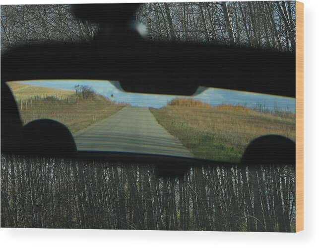 Morror Wood Print featuring the photograph In the Rear view by Ellery Russell