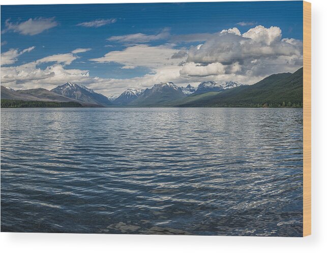 Glacier National Park Wood Print featuring the photograph Lake McDonald in Spring by Greg Nyquist