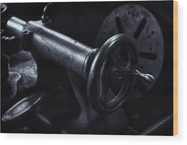 Lathe Wood Print featuring the photograph Lathe Handle by Tom Singleton