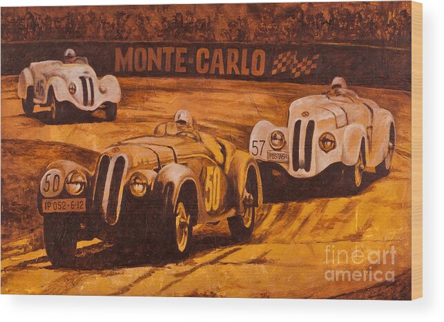 Monte Carlo Wood Print featuring the painting Monte-Carlo 1937 by Igor Postash