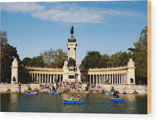 Monument Wood Print featuring the photograph Monument to Alfonso XII by Fabrizio Troiani