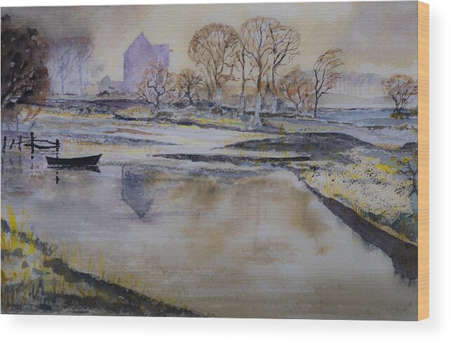 Water Wood Print featuring the painting Morning Calm by Rob Hemphill