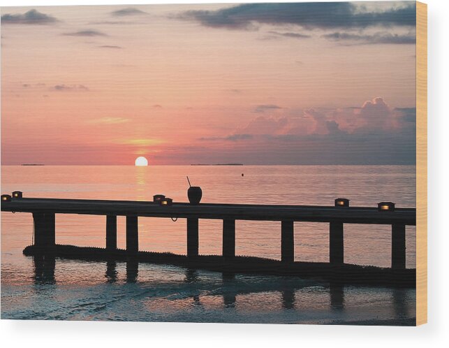 Sunrise Wood Print featuring the photograph Morning Calm by Shirley Mitchell