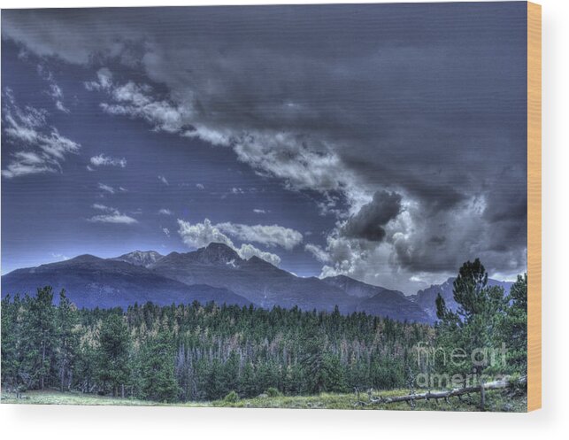 Clouds Wood Print featuring the photograph Moving quickly by David Bearden