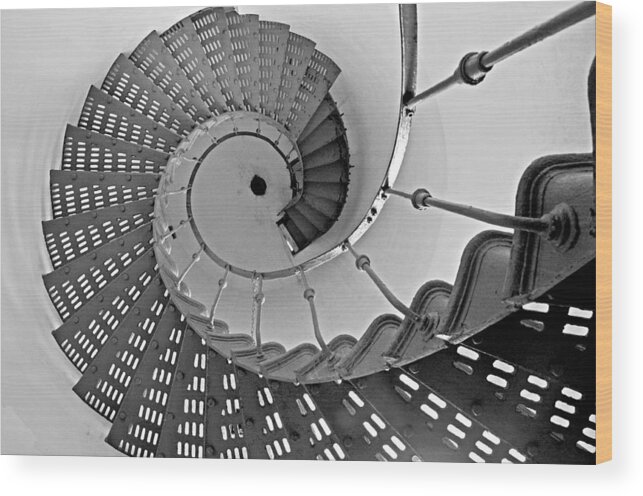 Spiral Staircase Wood Print featuring the photograph Nautilus Stairs by Sandy Fisher