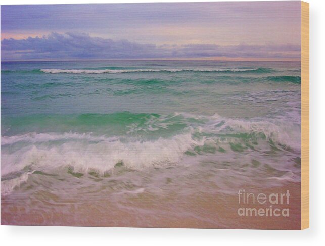 Beach Wood Print featuring the photograph Navarre Sunset by Jeanne Forsythe