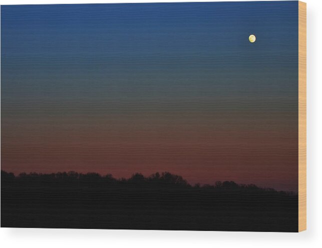 Landscape Wood Print featuring the photograph Night light by Brian Stevens