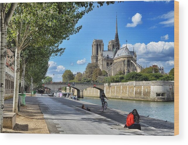 Notre Dame Cathedral Wood Print featuring the photograph Notre-Dame by Michael Biggs