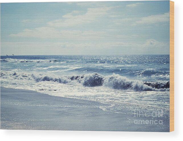 Ocean Wood Print featuring the photograph Ocean Blue by Lisa Argyropoulos
