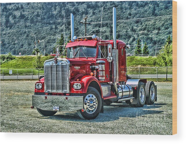 Trucks Wood Print featuring the photograph Old Kenworth HDR by Randy Harris
