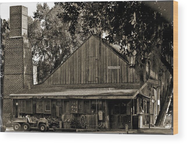 Deleon Springs Wood Print featuring the photograph Old Spanish Sugar Mill Old Photo by DigiArt Diaries by Vicky B Fuller