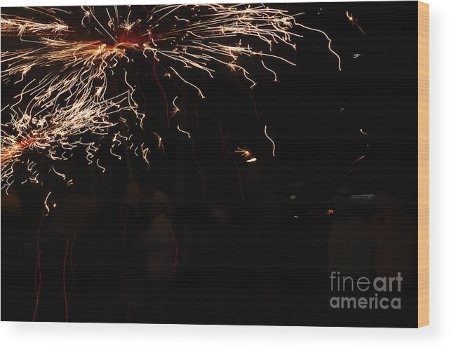 Fuego Wood Print featuring the photograph Painting by Agusti Pardo Rossello