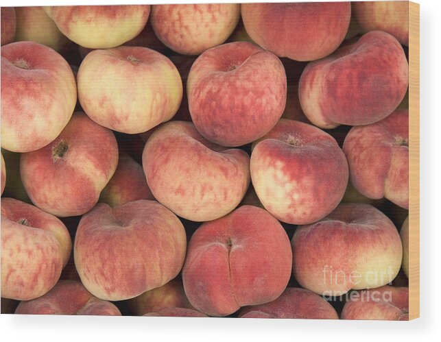 Agriculture Wood Print featuring the photograph Peaches by Jane Rix